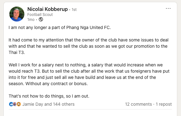 Kobberup Resignation