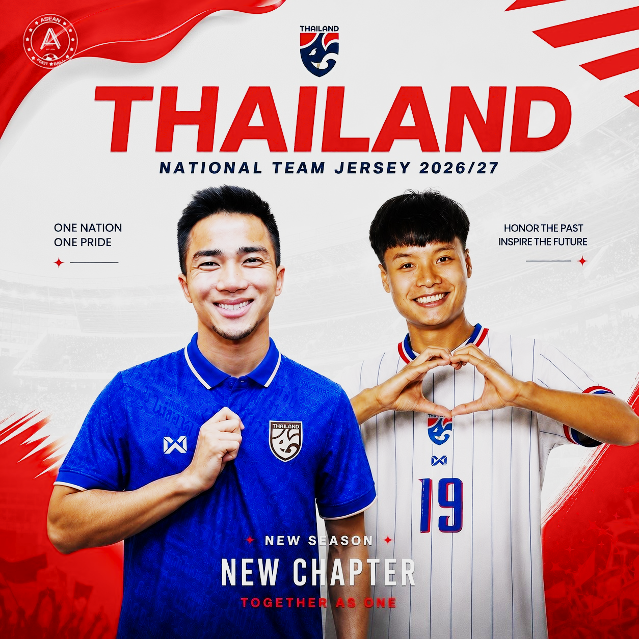 Chanathip Songkrasin modelling the new Warrix Thailand kit